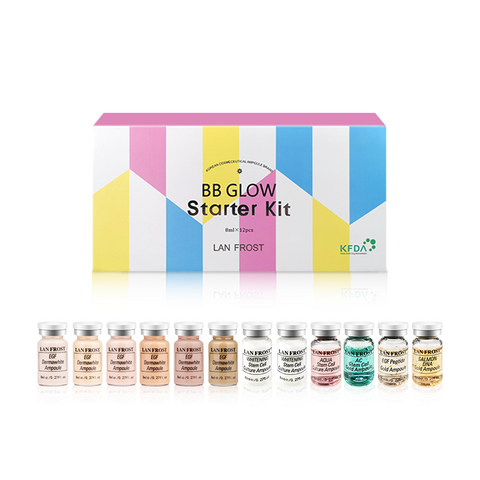 12pcs BB Glow Starter Kit Serum Whitening Brightening Booster Starter Kit Anti Aging Skincare Treatment