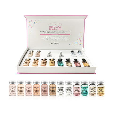 12pcs BB Glow Starter Kit Serum Whitening Brightening Booster Starter Kit Anti Aging Skincare Treatment