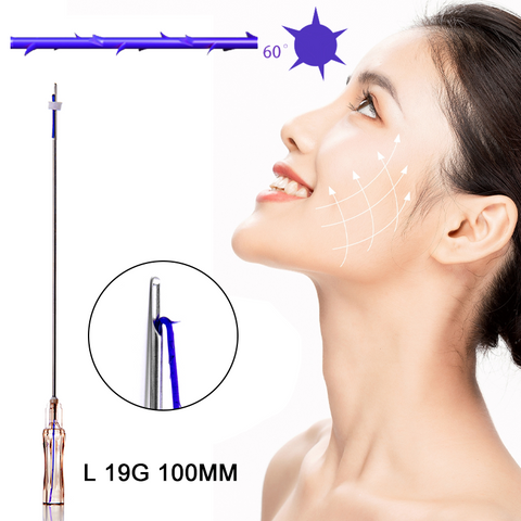 PDO Cog 6D L Cannula 19G 100mm Firnosa PDO Traction Thread Face Lifing Thread