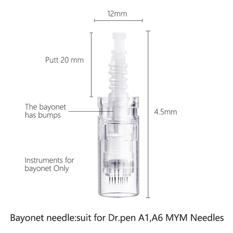 Replacement Bayonet Cartridge Needles For Ultima M7/M5/N2 Electric Dr.Pen Derma Pen Microneedle Replacement Head