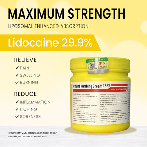 Numbing Tattoo Cream 500g Extra Strength Cream 10.56% 15.6% 29.9% 59.9% 79.9%