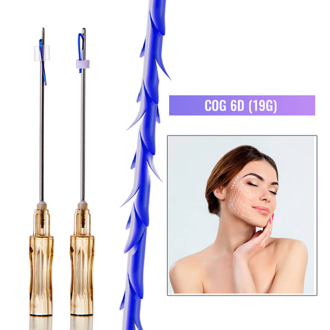 PDO Cog 6D L Cannula 19G 100mm Firnosa PDO Traction Thread Face Lifing Thread