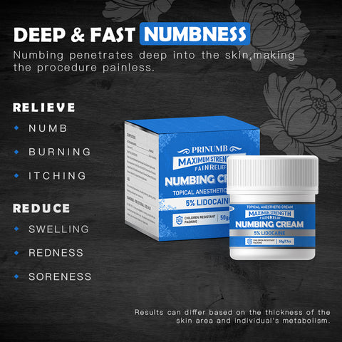 OTC Tattoo Numbing Cream 5% Lido 6 Hours Maximum Strength FDA Approved